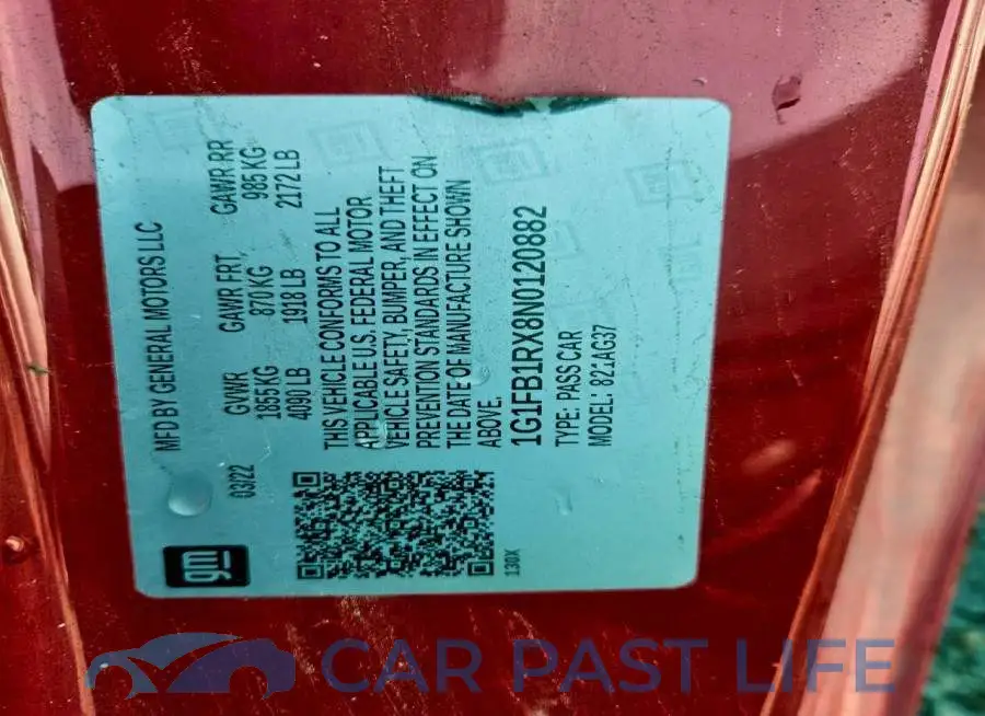 1G1FB1RX8N0120882# 13