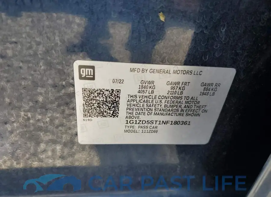1G1ZD5ST1NF180361# 13