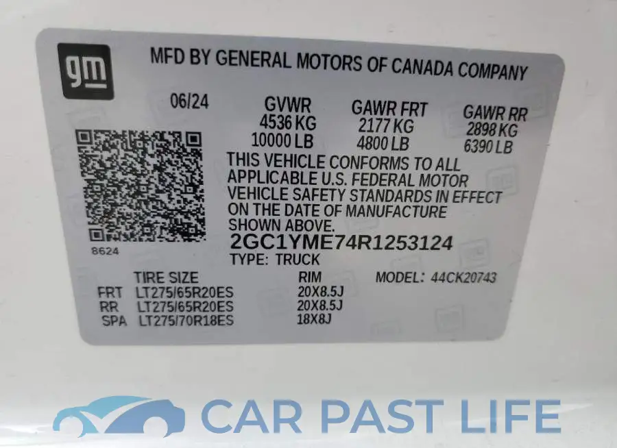 2GC1YME74R1253124# 12