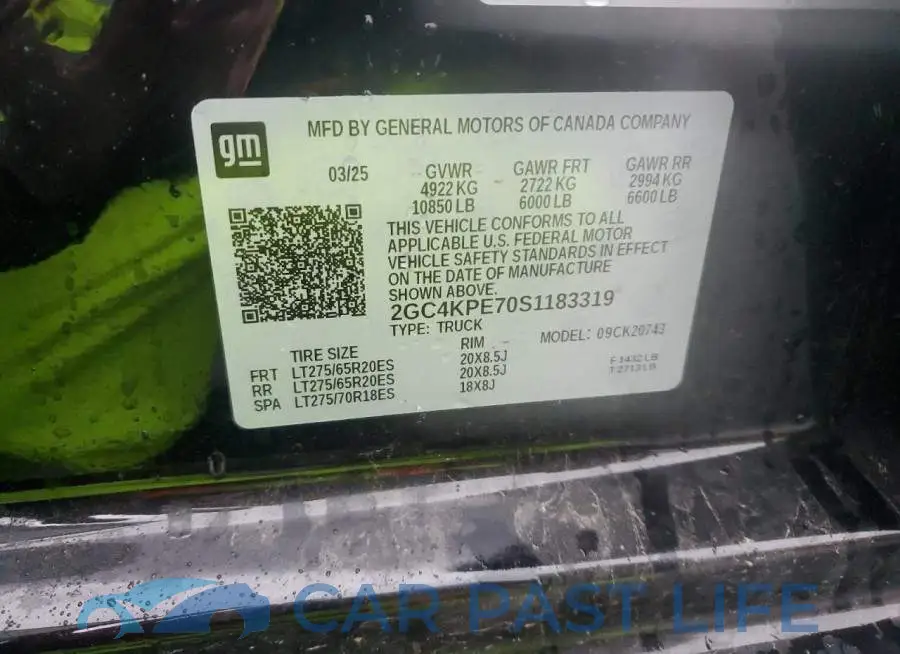 2GC4KPE70S1183319# 13