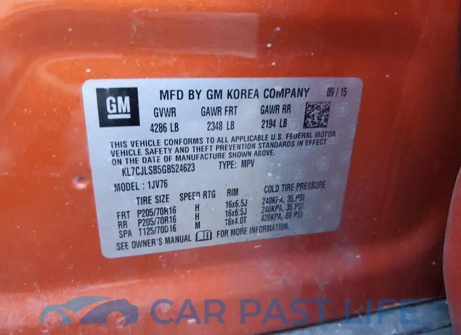 KL7CJLSB5GB524623# 12