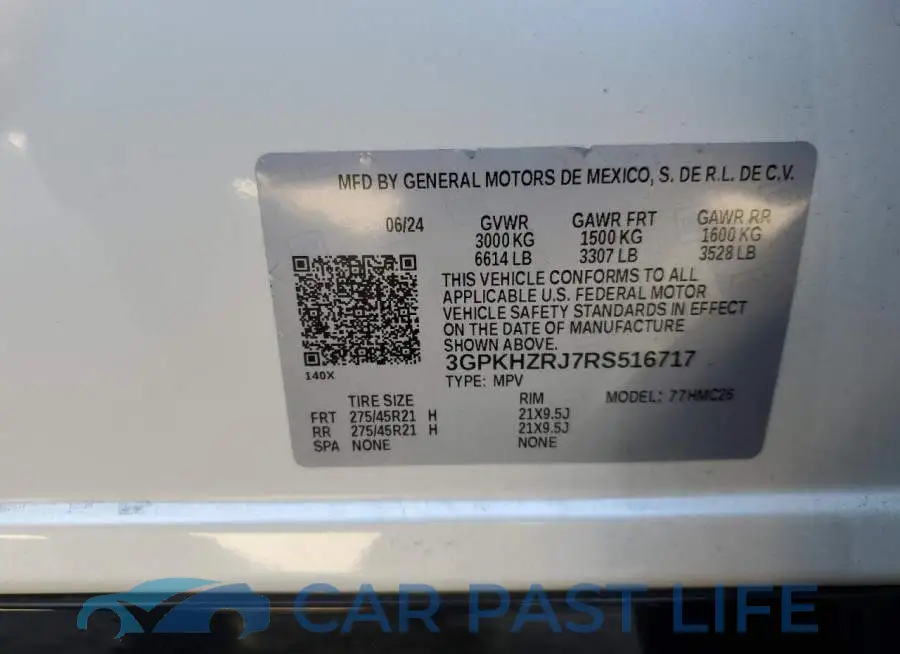 3GPKHZRJ7RS516717# 13