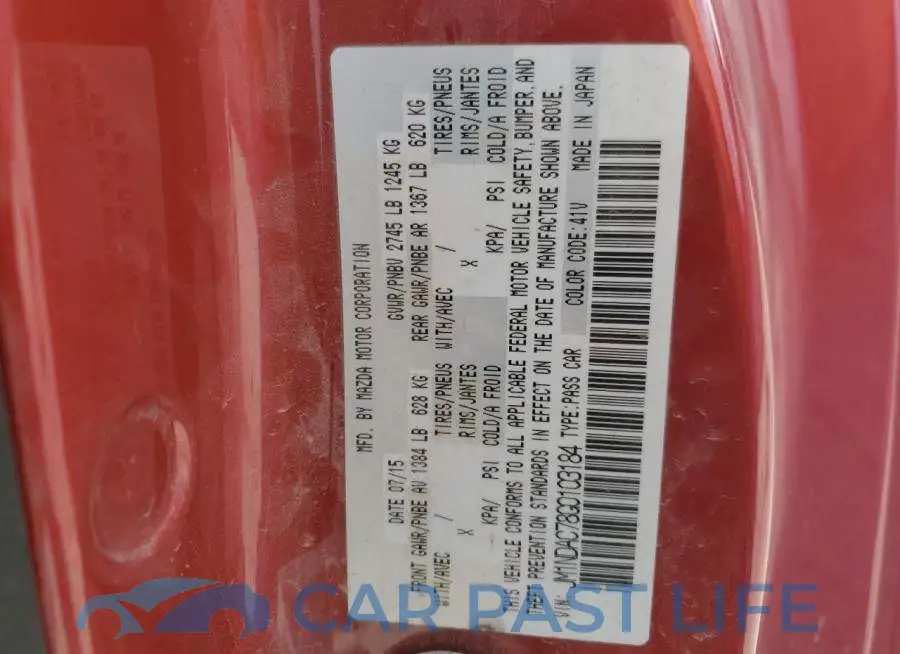 JM1NDAC78G0103184# 12