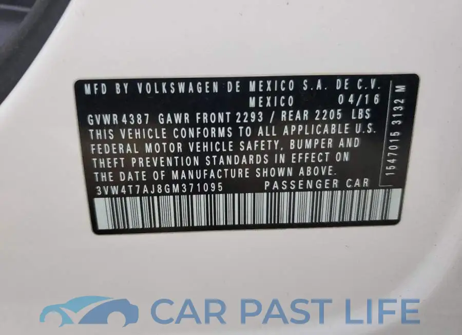 3VW4T7AJ8GM371095# 12