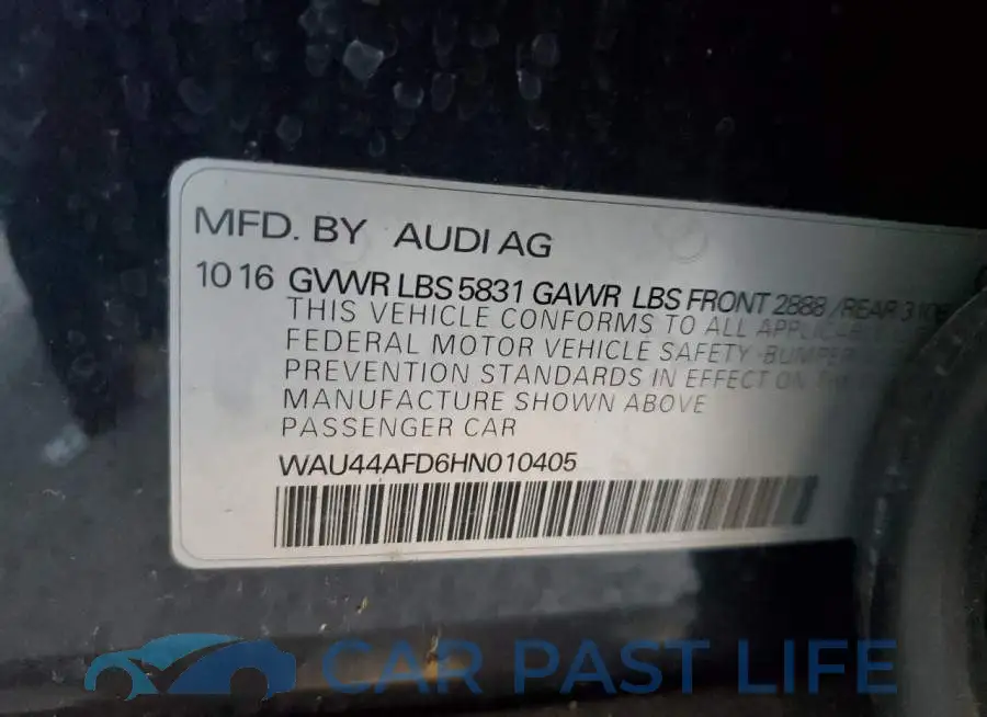 WAU44AFD6HN010405# 13
