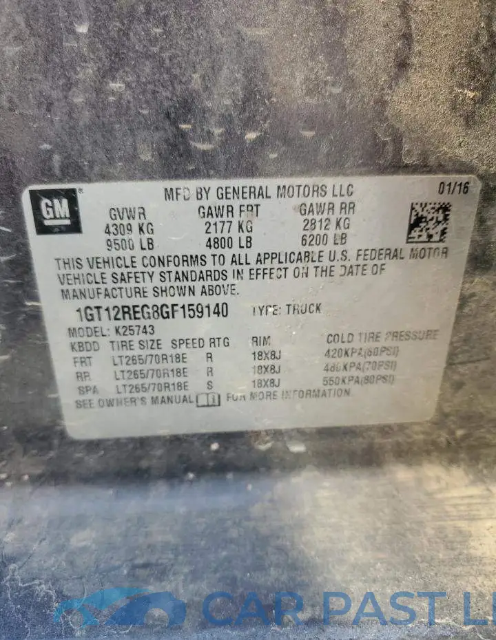 1GT12REG8GF159140# 12