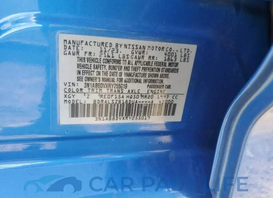 3N1AB8DVXRY255019# 12
