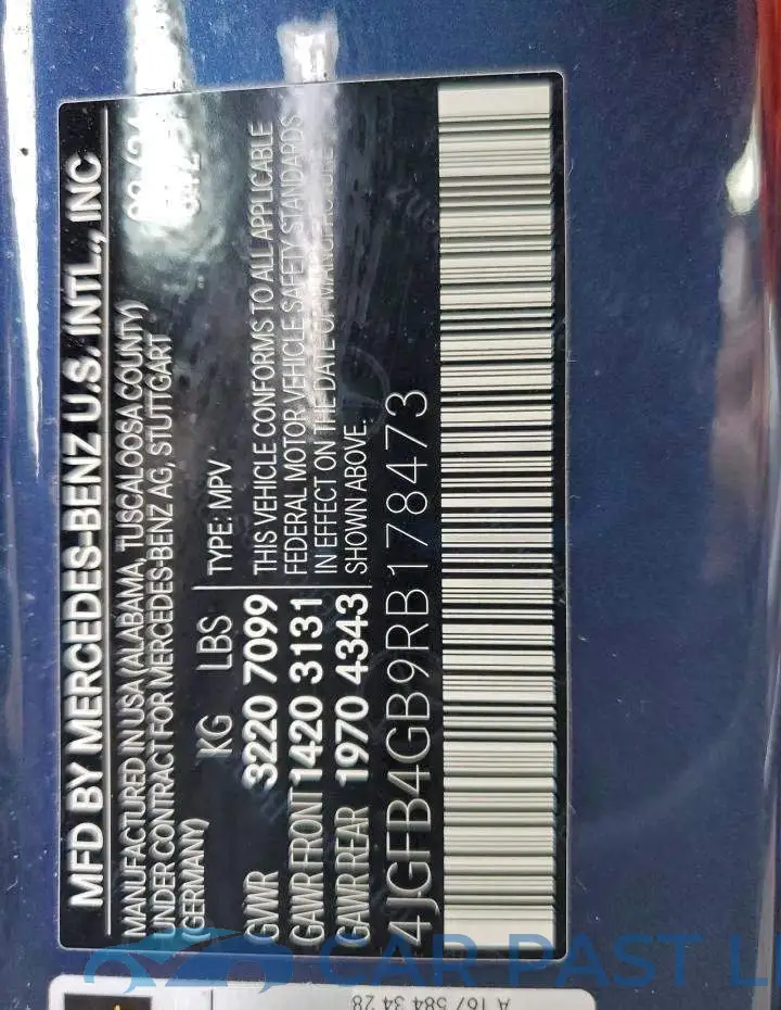 4JGFB4GB9RB178473# 13