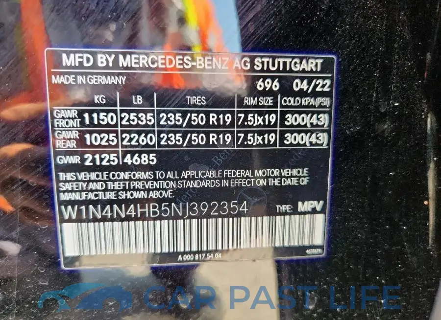 W1N4N4HB5NJ392354# 14
