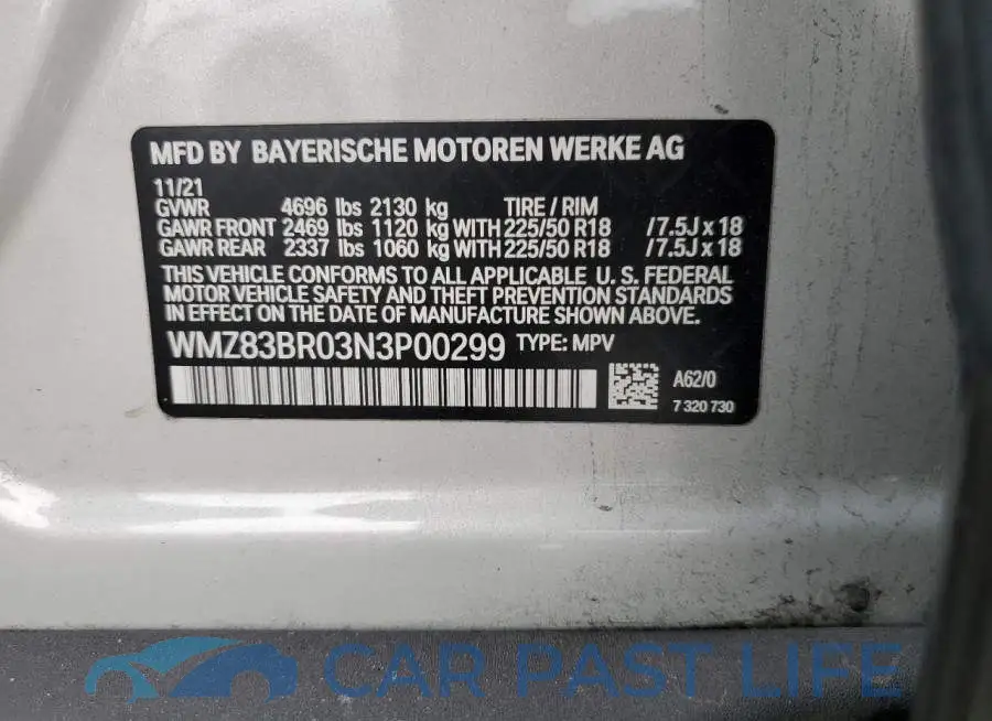 WMZ83BR03N3P00299# 12