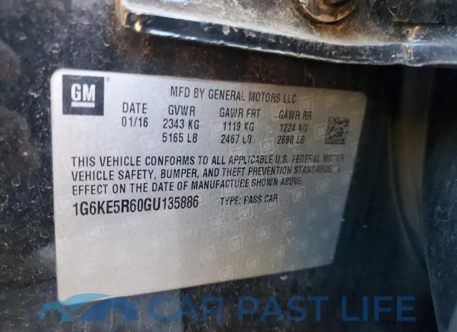 1G6KE5R60GU135886# 12