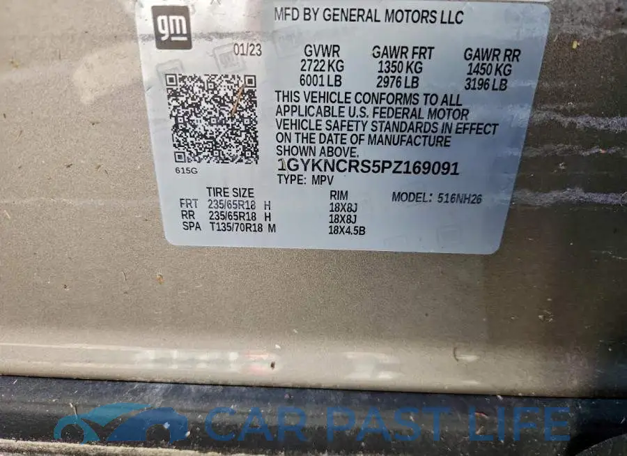 1GYKNCRS5PZ169091# 13