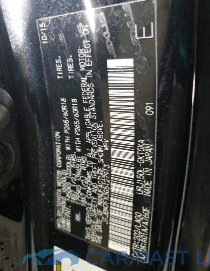 JTJBM7FX3G5127913# 13