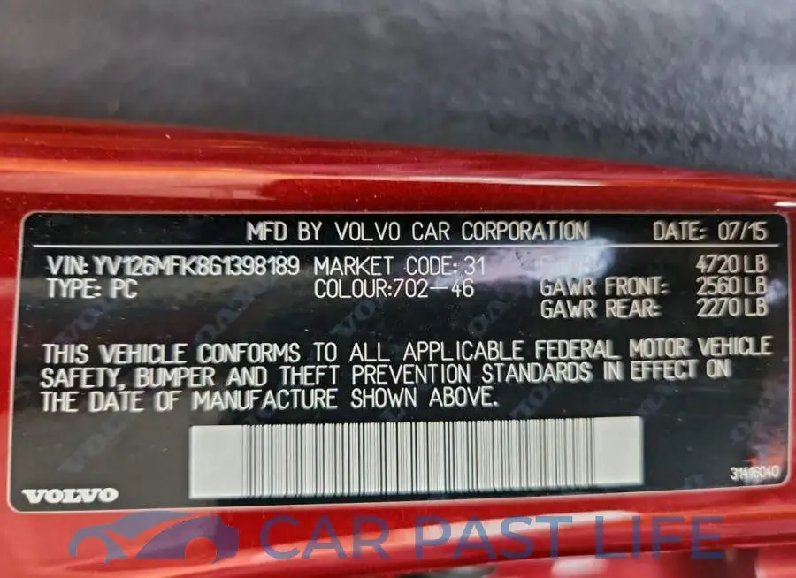 YV126MFK8G1398189# 12