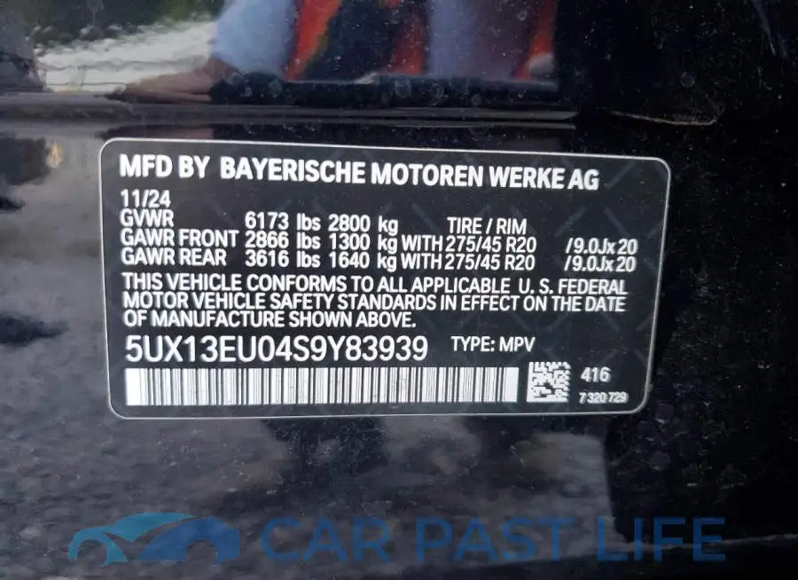 5UX13EU04S9Y83939# 14