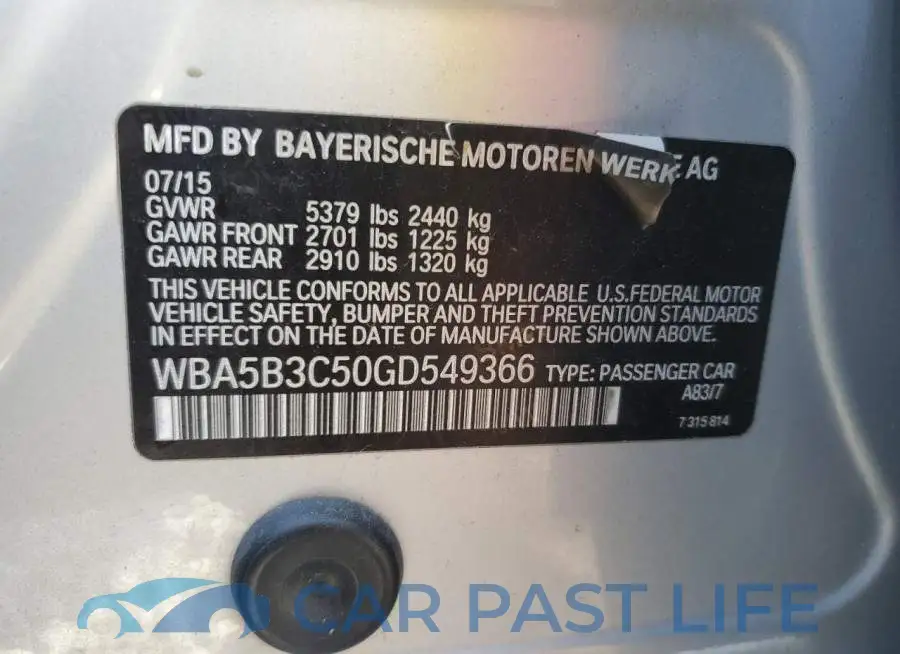 WBA5B3C50GD549366# 13