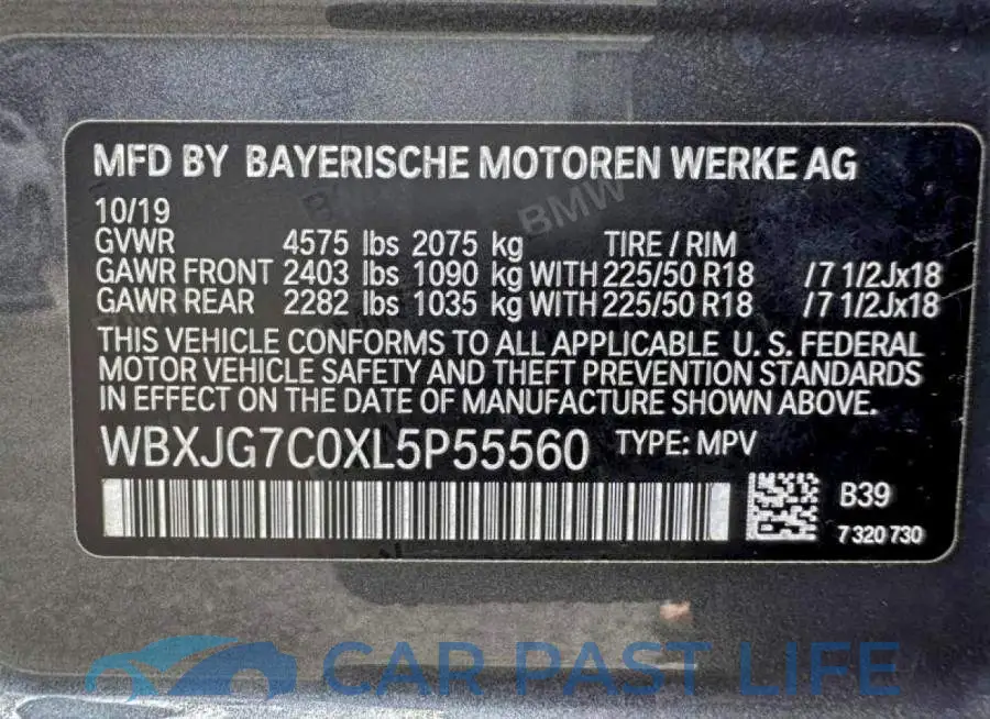 WBXJG7C0XL5P55560# 15