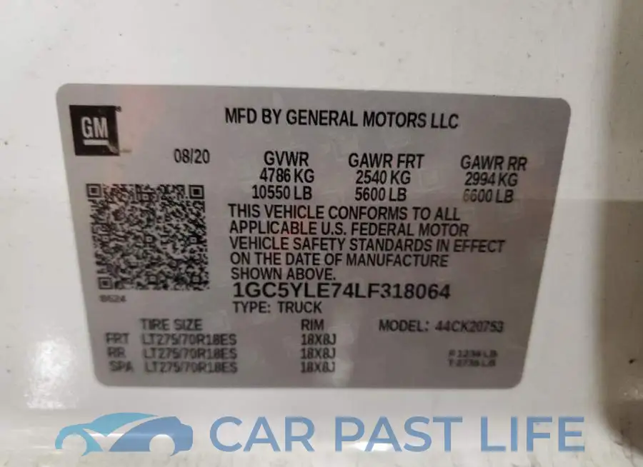 1GC5YLE74LF318064# 12