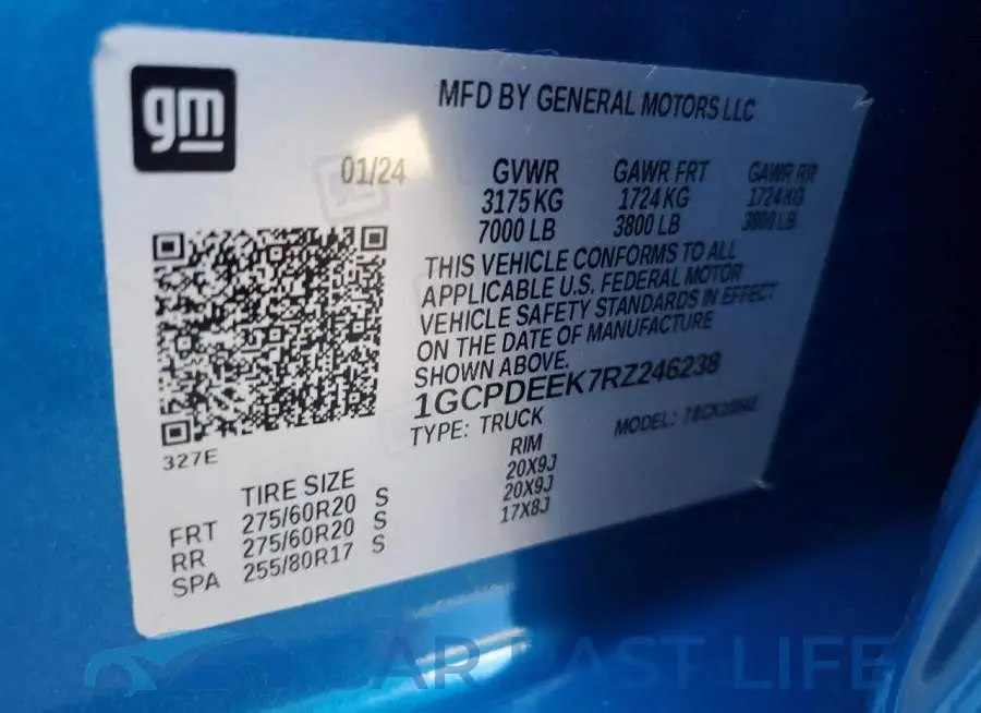 1GCPDEEK7RZ246238# 12