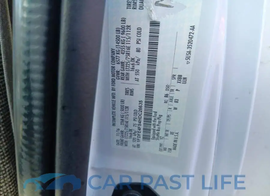 1FDFE4FS4HDC26635# 10