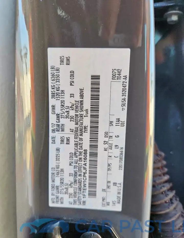 1FTEW1CP6JFA16088# 12