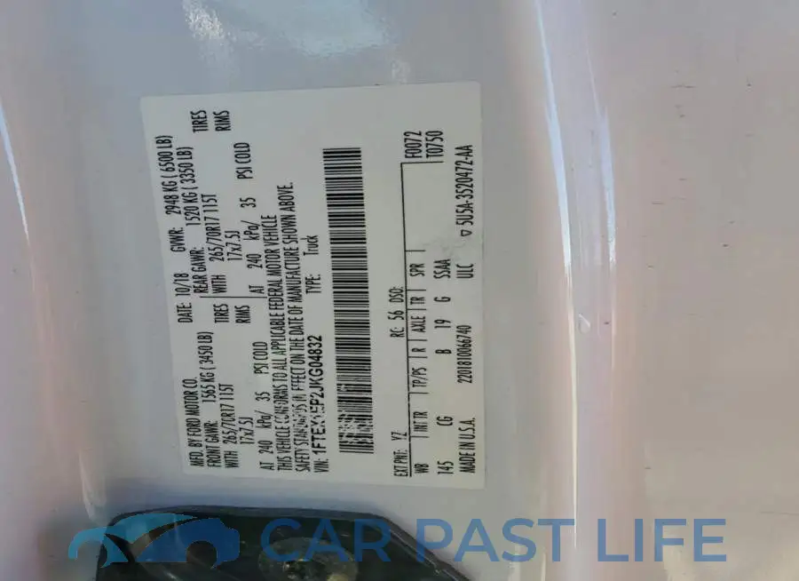 1FTEX1EP2JKG04832# 12