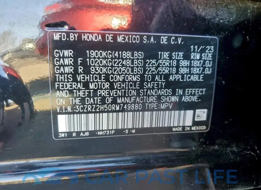3CZRZ2H50RM749880# 13