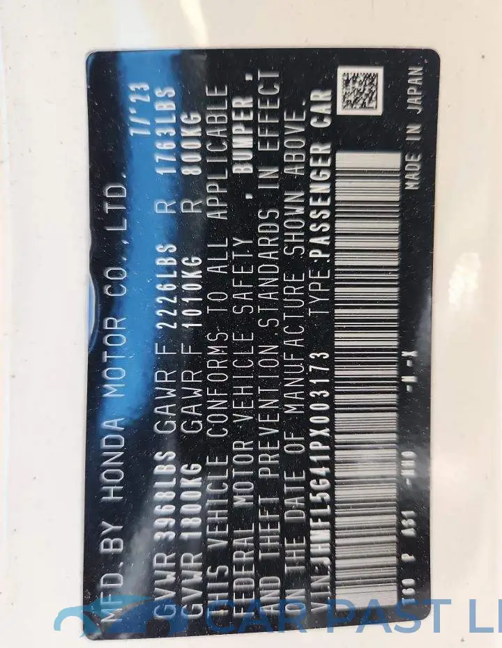 JHMFL5G41PX003173# 12