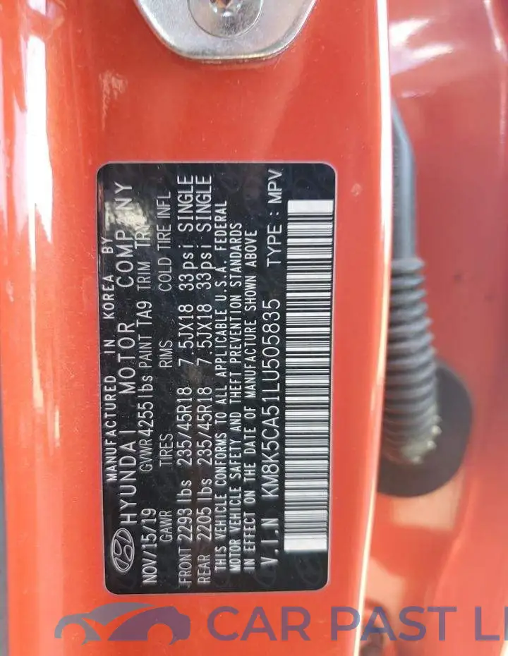 KM8K5CA51LU505835# 13