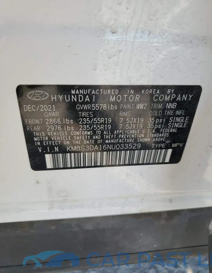 KM8S3DA16NU033529# 14