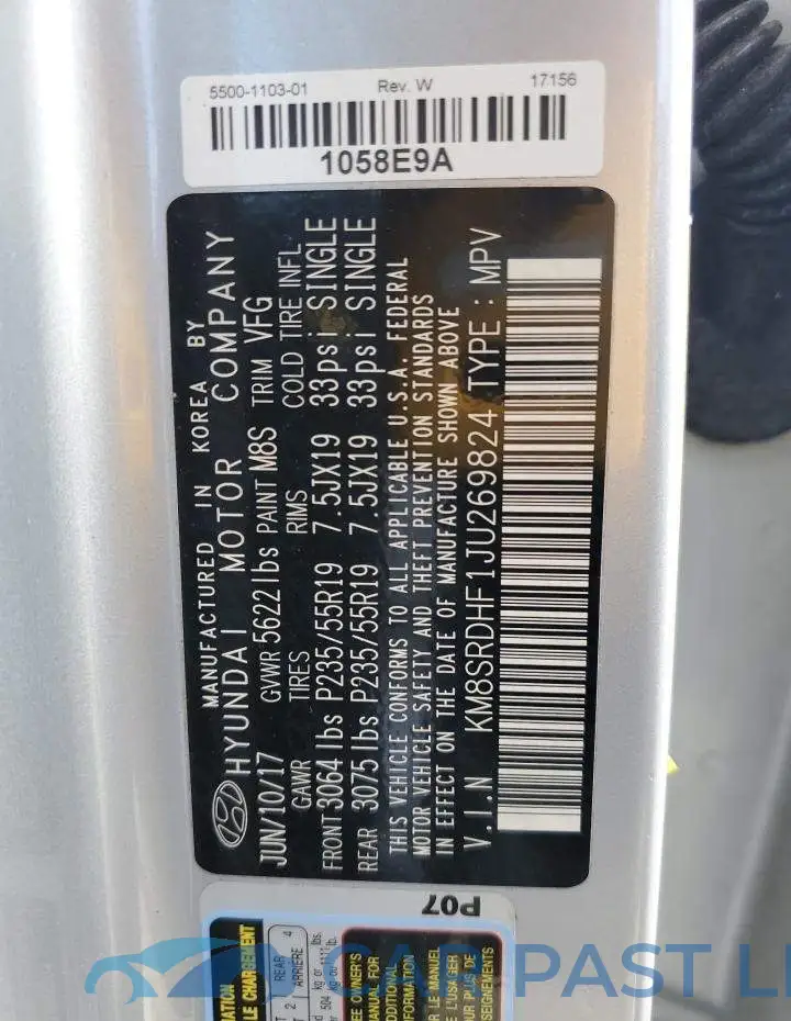 KM8SRDHF1JU269824# 14
