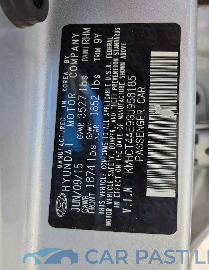 KMHCT4AE9GU958185# 12