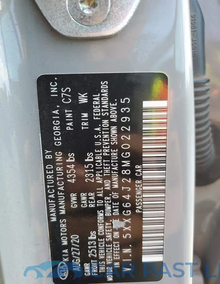 5XXG64J28MG022935# 13