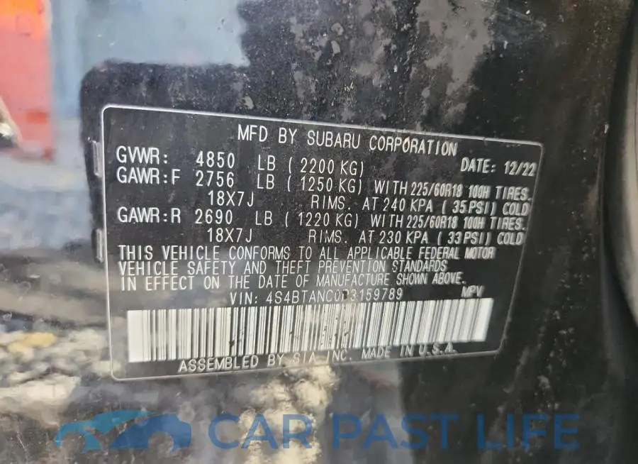 4S4BTANC0P3159789# 14