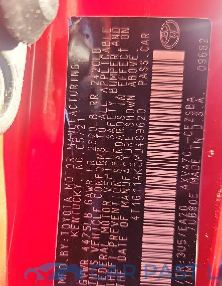 4T1G11AK0MU469620# 12