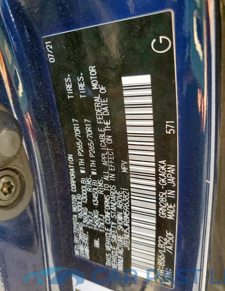 JTENU5JR8M5963821# 14