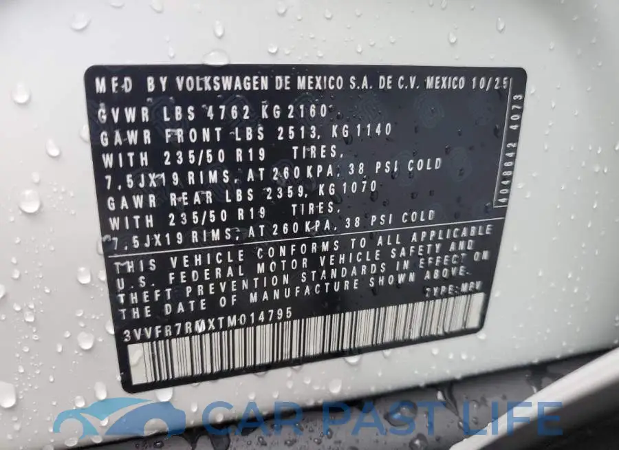 3VVFR7RMXTM014795# 12