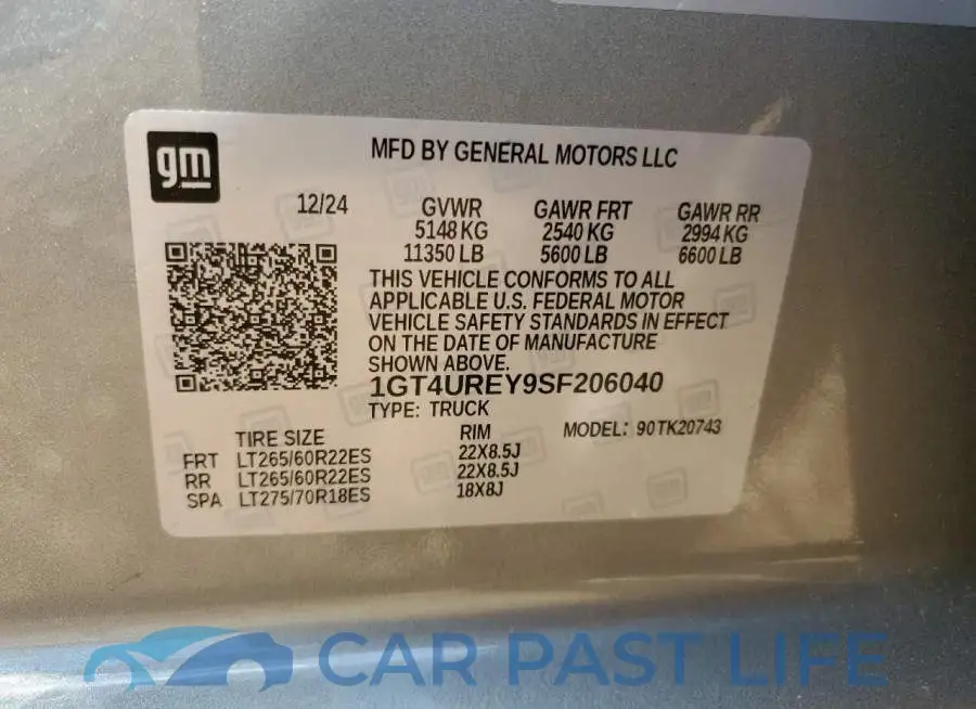 1GT4UREY9SF206040# 12