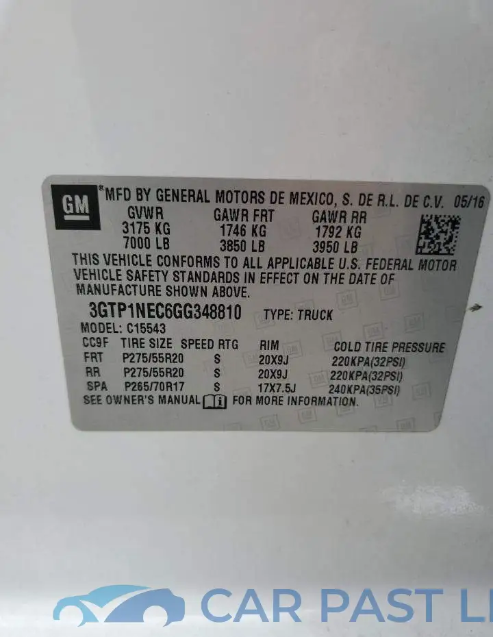 3GTP1NEC6GG348810# 12