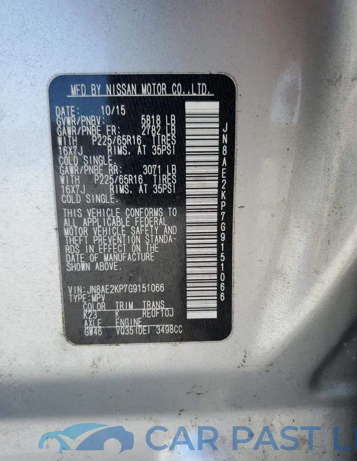 JN8AE2KP7G9151066# 13
