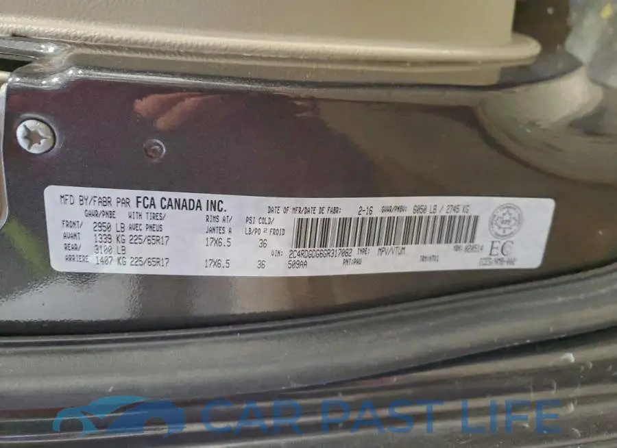 2C4RDGDG6GR317082# 14