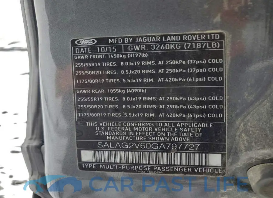 SALAG2V60GA797727# 13