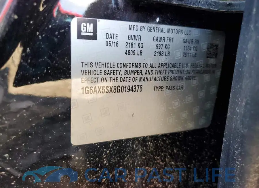1G6AX5SX8G0194376# 12