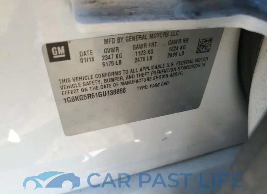 1G6KG5R61GU138886# 12