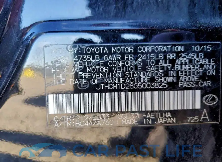 JTHCM1D28G5003825# 12