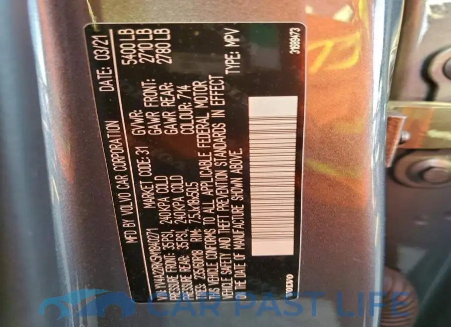 YV4A22RK5M1840271# 13