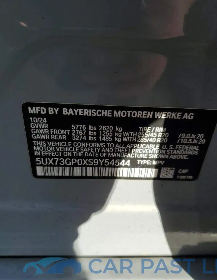 5UX73GP0XS9Y54544# 13