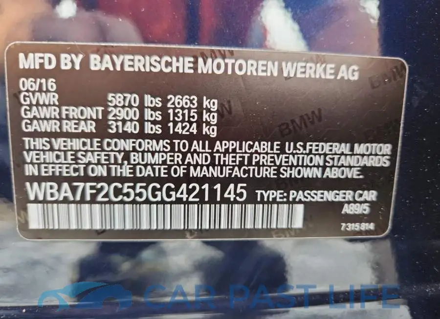 WBA7F2C55GG421145# 12