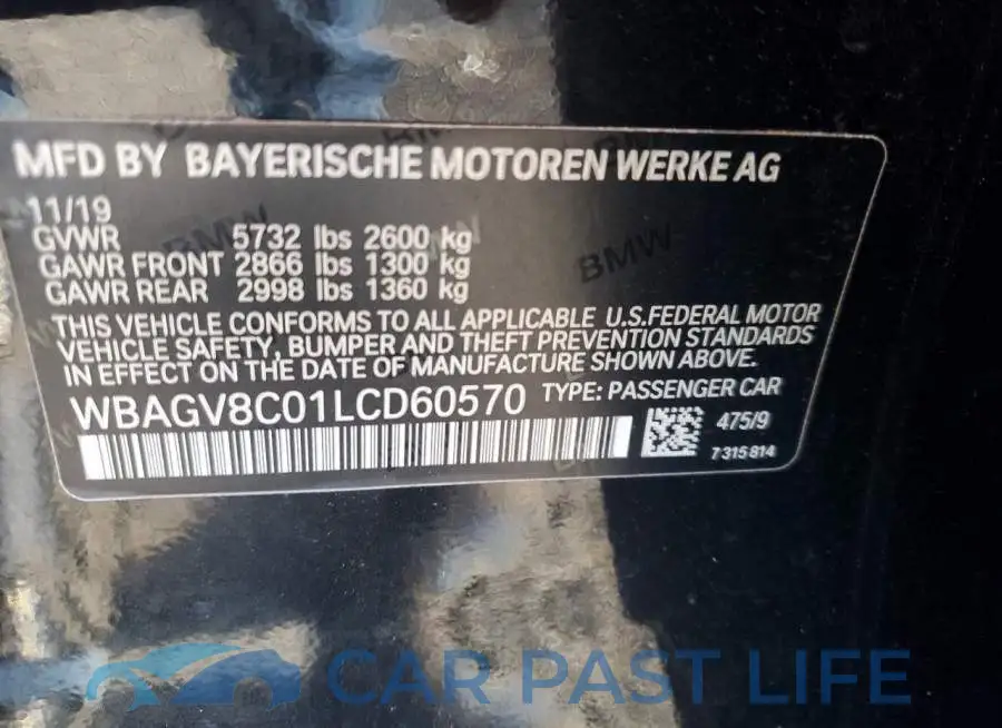 WBAGV8C01LCD60570# 12