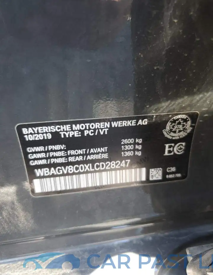 WBAGV8C0XLCD28247# 13